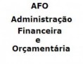 ADMINISTRAÇÃO FINANCEIRA E ORÇAMENTÁRIA